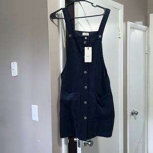 Navy pinafore dress NWT